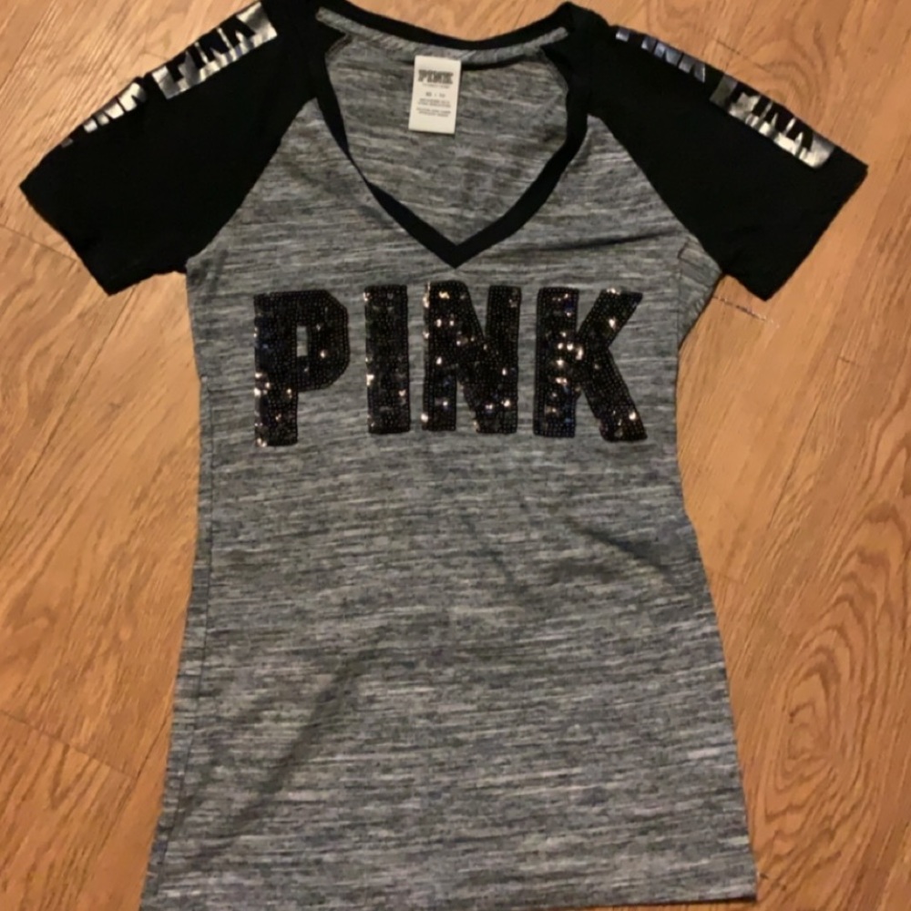 Grey & Black Pink Tee